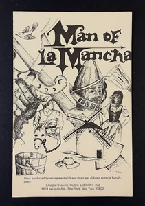 Academia Católica Man Of La Mancha Mount St Mary Años 90 HS VTG Programa Musical - Imagen 1 de 3
