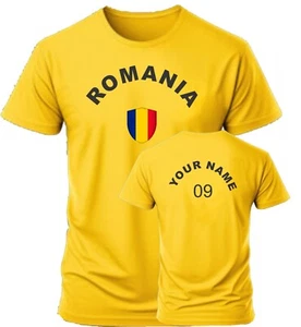T-Shirt personalisieren Rumänien Fußball Fans Sportkostüm Flagge Abzeichen Top - Bild 1 von 4