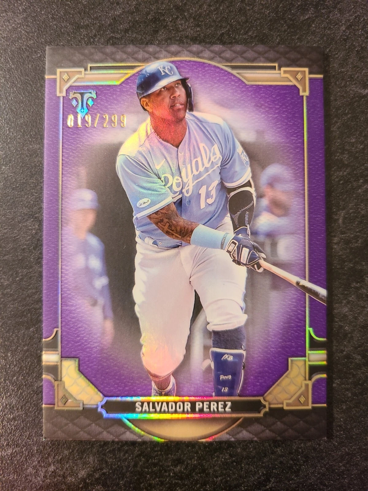 Salvador Perez 2022 Topps Triple Threads Amethyst Serial #'d /299 Purple Royals