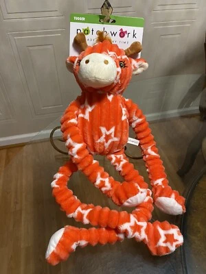 Patchwork Long Leg  Giraffe Dog Squeaky Dog Toy 24” - Image 1 of 4