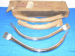 1952 53 Ford Customline Crestline Victoria Sunliner NOS REAR BUMPER WING GUARDS - Picture 1 of 7
