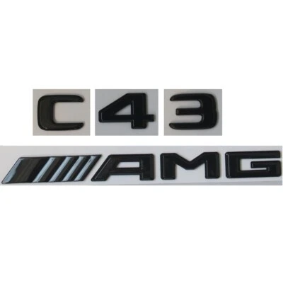 Insignias emblemas letras maletero negro brillante para Mercedes Benz W205 C43 símbolos AMG Foto 1 de 4