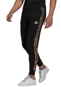 Adidas Men's 3 Camo Stripes Warm Up Tricot Joggers (M) MEDIUM Black Pants H48439 - Picture 1 of 6