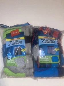 (2) Hanes Boys' Comfort Soft Boxer Briefs Size Small 6-8 Tagless 14 Briefs Total - Picture 1 of 8