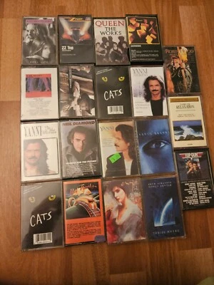 20 КАССЕТНЫХ ЛЕНТ ЛОТ ТОВАРОВ Genesis NEIL DIAMOND Queen Enya Yanni TOP GUN ZZ TOP - Изображение 1 из 4