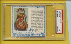 1954 T129 RED MAN # 31 WETCUNIE PSA 7 NM SER # 04676196
