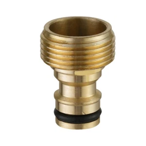 3/4 Tap Water Hose Brass Hose Quick Connectors Fitting Adaptor Garden Home - Picture 1 of 6