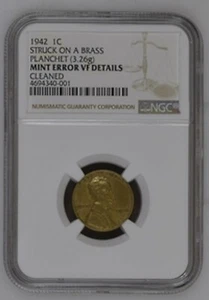 1942 **Struck on Brass** Extremely Rare (Wrongly Struck On Brass 4 to 7 Known - Picture 1 of 10