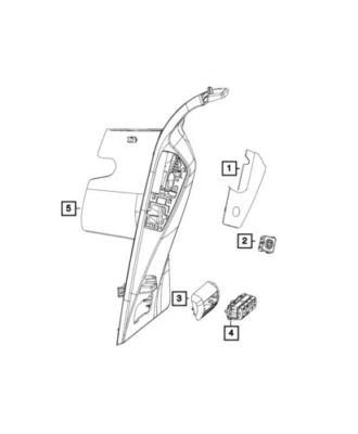 Genuine Mopar 2008-2017 Chrysler Town & Country Folding Seat Switch 4602631AB - Image 1 of 3