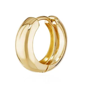 Einzel 375 Gelb Gold Klappcreolen Ohrringen 15 X 5,1mm Hochglanzpoliert Rund 490 - Bild 1 von 2