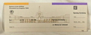 1984 Los Angeles Olympics BLANK Opening Ceremony ticket with stub - RARE - Picture 1 of 2