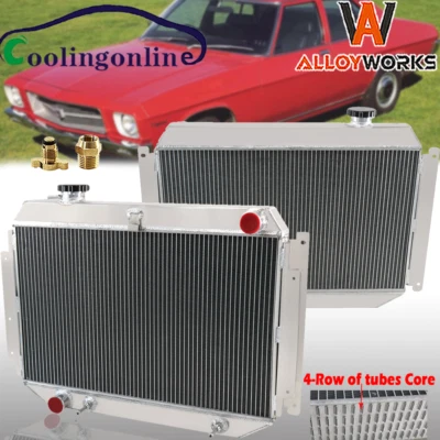4-CORE ALUMINUM RADIATOR FOR 70-80 HOLDEN HQ HJ HX HZ V8 KINGSWOOD 253 308 AT/MT - image 1 of 4