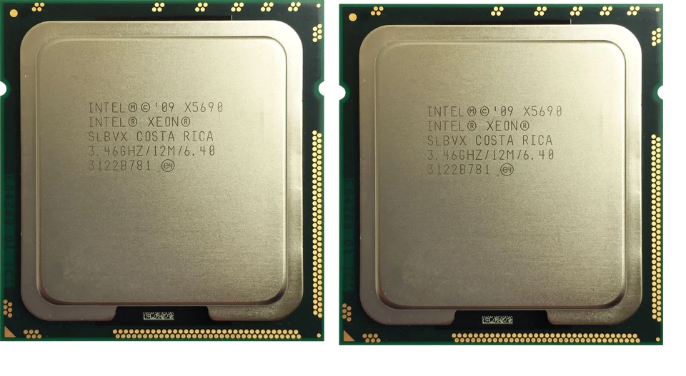 Matched Pair 2x Intel Xeon CPU X5690 6x 3.46Ghz for Workstation Server LGA 1366 - Image 1 of 1