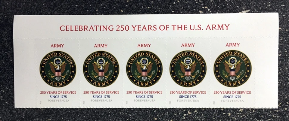 2025USA Forever Army - Header Strip of 5  Mint - Image 1 of 1