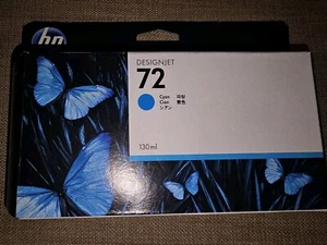 GENUINE HP 72 Cyan High Capacity Ink Cartridge - C9371A - Various dates - Afbeelding 1 van 4
