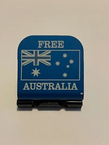  Australian Flag With Free Australia  Laser Etched Aluminum Hat Clip Brim-it - Picture 1 of 9