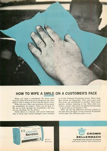 Service Station Magazine Print Ad CROWN ZELLERBACH 1963 Crown National Towels - Picture 1 of 1