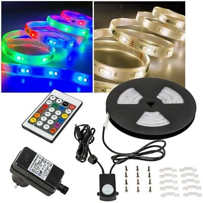 OUTDOOR 5m RGB-Warmweiß DIGITAL Led Stripe IP44 Komplett-SET 230V Außen Bereich - Bild 1 von 4