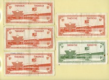 FIVE CTC-S02 50TH ANNIVERSARY CANADIAN TIRE NOTES  LOWER SERIAL NUMBERS