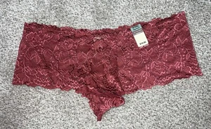 Nuevo Ambrielle Encaje Cheeky Hotshots Talla XXL 9 Borgoña  - Imagen 1 de 2