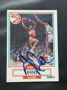DOC RIVERS ATLANTA HAWKS POINT GUARD AUTOGRAPHED SIGNED 1990 BASKETBALL CARD - Picture 1 of 1