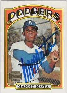MANNY MOTA Autographed Signed 2002 Topps Archives card Los Angeles Dodgers COA - Picture 1 of 1