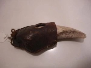 Collar colgante ceremonial de hueso de cuero talismán pájaro antiguo africano masai - Imagen 1 de 15