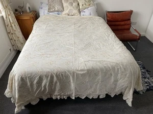 Vintage St Michael,1980's, Pastel Floral Ruffle Frill Edge, King Duvet Cover - Picture 1 of 13