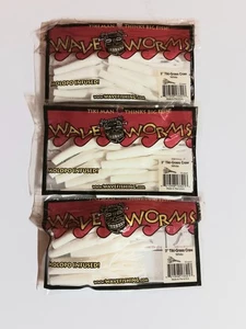 3 Packs Wave Worms 3" Tiki-Grass Craw. White  - Picture 1 of 1
