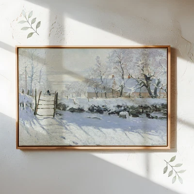 La urraca, Claude Monet, 1868, pintura famosa, impresión en lienzo Giclee Foto 1 de 4