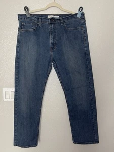 Signature by Levi Strauss Gold Regular Fit Straight Leg Jeans 38x30 Blue Denim - Picture 1 of 14