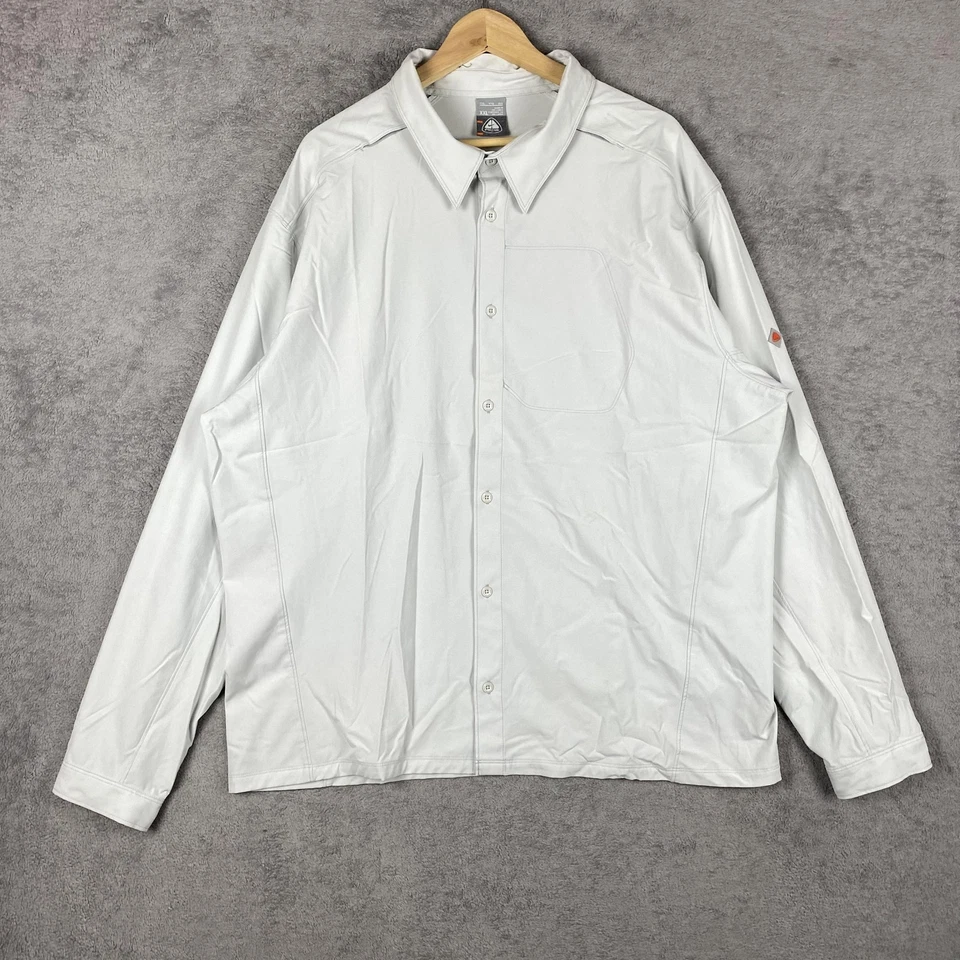 Camisa Nike ACG para Hombres 2XL Gris Claro Manga Larga Con Botones Elastizada Exterior Foto 1 de 4
