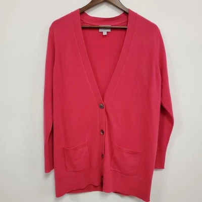 Pure Collection Womens Button Up Cashmere Cardigan Size 14 Pink Winter Layers - Image 1 of 4