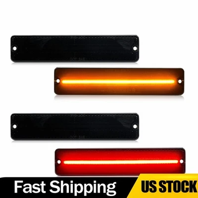 4X luzes indicadoras laterais de LED traseiras dianteiras fumê para picape Jeep J10 J20 1974-1987 - Imagem 1 de 4
