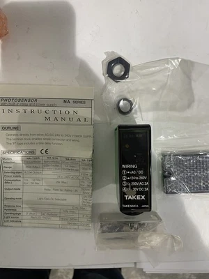 NEW Takex NA-M7R Polarized Retroreflective Photo Sensor 0.03-7m 24-240V AC/DC - Image 1 of 4