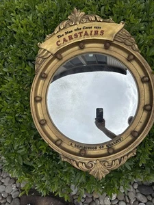 Carstairs The Man Who Cares Says Carter’s Whiskey Bar Mirror 24x17 1940’s Convex - Picture 1 of 8