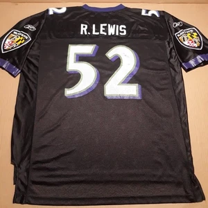 Camiseta deportiva negra XL para hombre NFL Equipment Reebok Baltimore Ravens #52 Ray Lewis - Imagen 1 de 19