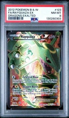 Rayquaza EX 123/124 Dragons Exalted Holo - PSA 8 - NEW CERT! - Image 1 of 2