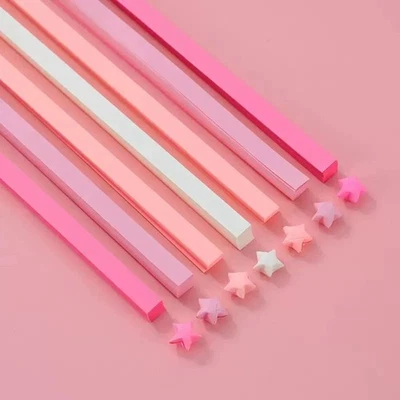 Colorful Star Paper Strip Single Sided Folding Star  Home Decoration - Image 1 of 4