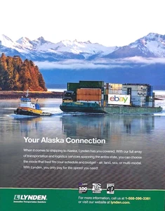 LYNDEN CARGO ALASKA 2025 LA TUA CONNESSIONE ALASKA PER PUBBLICITÀ TRASPORTO CHIATTE - Foto 1 di 1