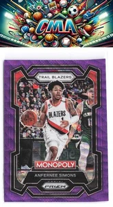 2023-24 Panini Prizm Monopoly #74 Anfernee Simons Purple - Picture 1 of 2