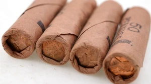 4 Original Bank Rolls 1955-D Lincoln Cents BU 200 COINS! - Picture 1 of 4