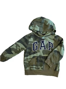 Gap Kids Boy's Camo Hoodie XS 4-5 Pullover Fall Hunting Hood - Picture 1 of 3
