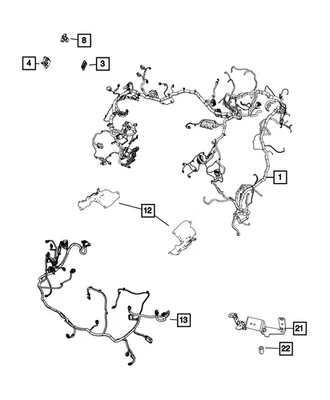 Genuine Mopar Front End Module Wiring 68382304AC - Image 1 of 4