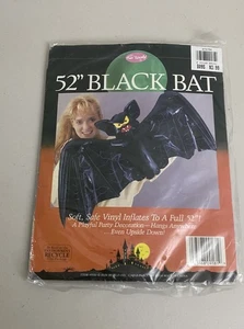 52” Halloween Blow Up Inflatable Black Bat Vinyl Party Decoration Vintage NEW - Bild 1 von 2