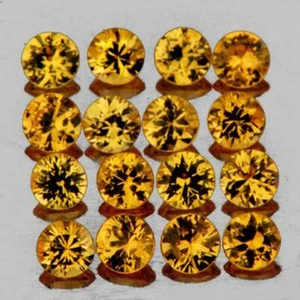 Golden Yellow Sapphire Round 1.80 mm 30 pcs,Flawless-VVS,Natural Loose Gemstone - Imagen 1 de 2