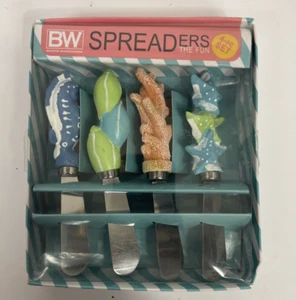 Boston Warehouse Spreaders 4 Piece Sea Breeze Set New - Picture 1 of 2