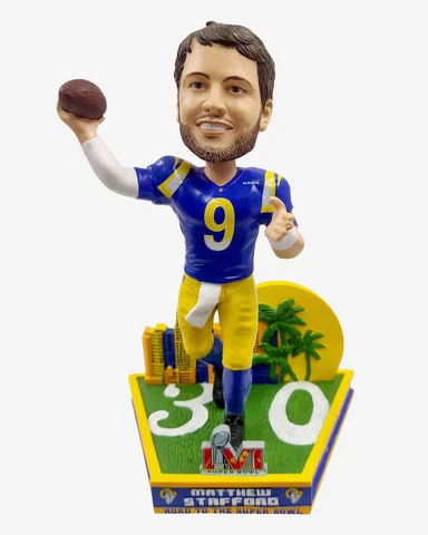 Matthew Stafford Los Angeles Rams Road To Super Bowl LVI Bobblehead NFL Football Cover