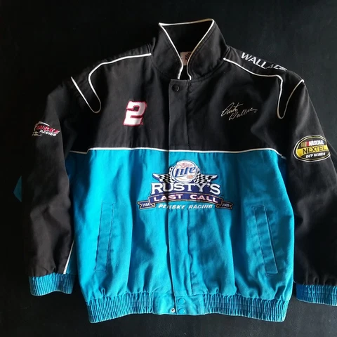 Rusty Wallace Miller Lite Penske Nascar Jacket Rusty’s Last Call Large L #2 Cover