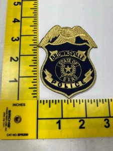 Brownsville Police Texas TX Police Gold Badge Patch - Picture 1 of 1
